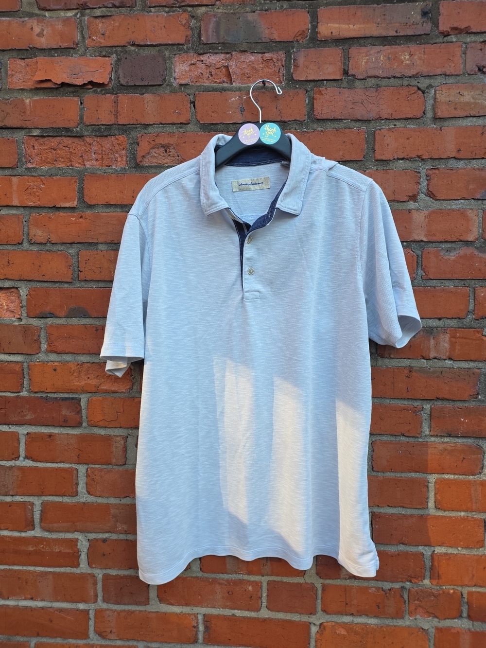 Tommy Bahama Polo Shirt XL Tall Gray Modal Blend Short Sleeve (C3)